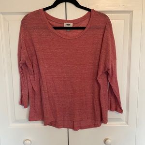 Pink long sleeve, S, Old Navy